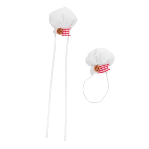 Gadpiparty 2stücke Mini Kochmütze Für Puppen Plüsch Puppenhut Mit Elastischem Band Tiny Kochmütze Für Große Stofftiere Accessoire Für Rollenspiele Und Kreative Aktivitäten von Gadpiparty