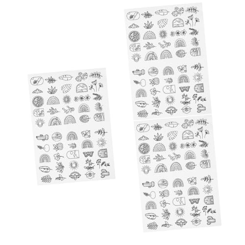 Gadpiparty 3 Blätter Wasserlöslicher Stickstabilisator Selbstklebend Abreißbar für Hand und Maschinenstickerei Vielseitig Verwendbar für Nähprojekte für Designs von Gadpiparty