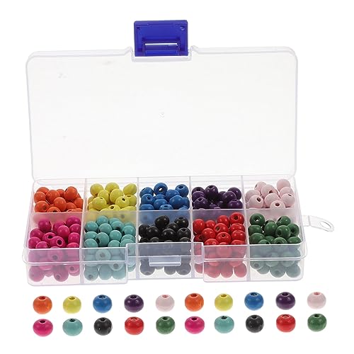 Gadpiparty 3 Boxen Holzperlen Hausdekoration dekorativ Zahlenperlen runden loser Perlenanhänger DIY liefert perlen Girlande DIY Perlen lose Perlen für Schmuck hölzern von Gadpiparty