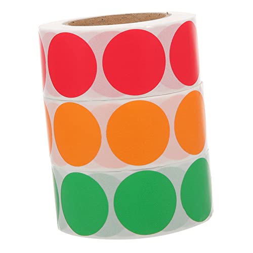 Gadpiparty 3 Rollen Ampelaufkleber Klassifizierungspunktaufkleber Rundes Punktetikett Selbstklebende Runde Etiketten Kleine Runde Aufkleber Punkte Farbige Punktaufkleber Selbstklebendes von Gadpiparty