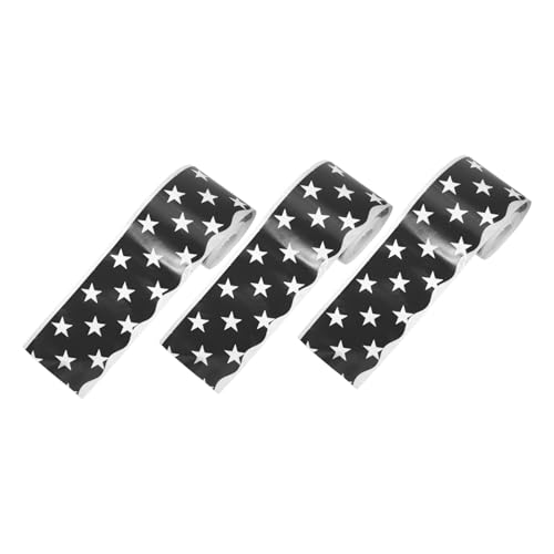 Gadpiparty 3 Rollen Bulletin Board Border Selbstklebende Sternmotiv-borte Haltbare Farbechte Gezackte Kanten Einfache Anwendung für Klassenraum Büro Schule Partydekoration von Gadpiparty