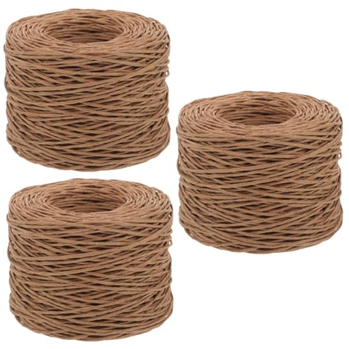 Gadpiparty 3 Rollen Geschenkverpackungsseil Doppelseitiges Klebeband Makramee Kordel Ausweishalter Bänder Schweres Karton Versandband Sisalseil Drahtwicklung Gartenschnur Outdoor von Gadpiparty