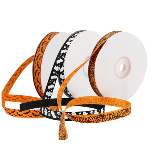 Gadpiparty 3 Rollen Halloween Geschenkband Breit Polyester Ripsband mit Spinnennetz Fledermaus und Geist Motiven für Geschenkverpackung DIY Basteln Partydekoration Gadpiparty 3 Rollen Halloween Geschenkband Breit Polyester Ripsband mit Spinnennetz Fledermaus und Geist Motiven für Geschenkverpackung DIY Basteln Partydekoration von Gadpiparty