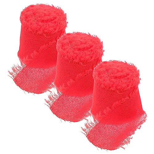 Gadpiparty 3 Rollen Hochzeitsdekorationsband seidenband ribbon handystativ ziernieten geschenkeband Basteln Party für Band mit Blumen Geschenkband dekorative bänder Polyester rot Gadpiparty 3 Rollen Hochzeitsdekorationsband seidenband ribbon handystativ ziernieten geschenkeband Basteln Party für Band mit Blumen Geschenkband dekorative bänder Polyester rot von Gadpiparty