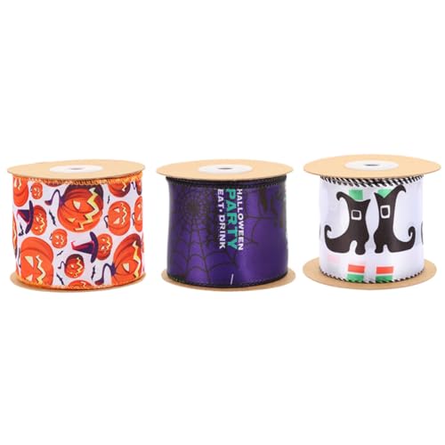 Gadpiparty 3 Rollen Kürbis Halloween Dekorationsbänder Yards Rolle Buntes Geschenkband für Diy Kränze und Partydekoration Langlebig und Vielseitig Einsetzbar Gadpiparty 3 Rollen Kürbis Halloween Dekorationsbänder Yards Rolle Buntes Geschenkband für Diy Kränze und Partydekoration Langlebig und Vielseitig Einsetzbar von Gadpiparty