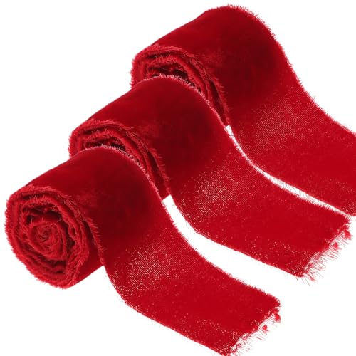 Gadpiparty 3 Rollen Multifunktionales Samtband für Hochzeiten und Partys Dekoratives Geschenkband pro Rolle für Diy Projekte und Kreative Hochzeitsdekorationen von Gadpiparty