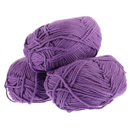 Gadpiparty 3 Rollen Pack Bunte Baumwollgarn Weiches Atmungsaktives Häkelgarn mit Langer Flexibel und Hautfreundlich für DIY handarbeiten Mützen Schals und Bastelprojekte von Gadpiparty