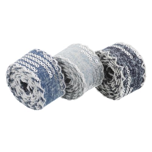 Gadpiparty 3 Rollen Pailletten Denim Band Breit Lang Glitzerndes Stoffband für DIY Kleidung Dekorationen Haarschmuck Basteln in Hellblau Mittelblau Dunkelblau Gadpiparty 3 Rollen Pailletten Denim Band Breit Lang Glitzerndes Stoffband für DIY Kleidung Dekorationen Haarschmuck Basteln in Hellblau Mittelblau Dunkelblau von Gadpiparty