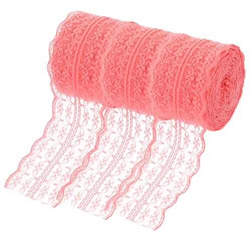 Gadpiparty 3 Rollen Rüschen Spitzenband Dekorative Spitzenborte für Diy Handwerk Kleidung und Hochzeitsdekoration Wassermelonenrot von Gadpiparty
