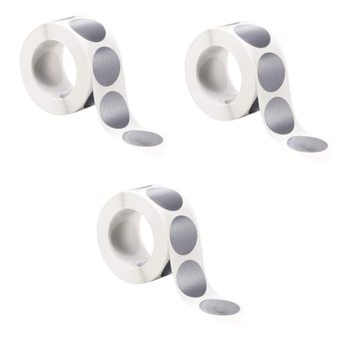 Gadpiparty 3 Rollen Runde Aufkleber Selbstklebende Etiketten Silber für Diy Bastelprojekte und für Hochzeiten Geburtstagsfeiern Buchmarken von Gadpiparty