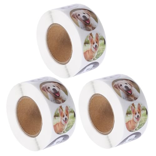 Gadpiparty 3 Rollen Selbstklebende Aufkleber für Verpackungen Vielseitige Haushalts Bastelsticker Glatte Oberfläche zum Verschließen von Umschlägen Kuchen Geschenkverpackungen von Gadpiparty