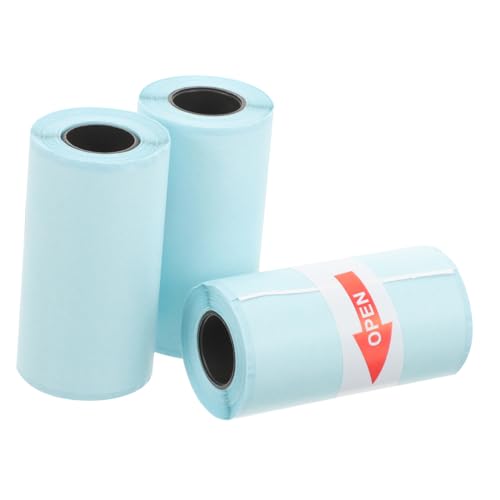 Gadpiparty 3 Rollen Selbstklebende Etiketten für Korrekturzwecke Blanko Etikettenpapier für Drucker Kompatibel mit Korrekturmaschinen Hohe Druckqualität Einfache Anwendung von Gadpiparty