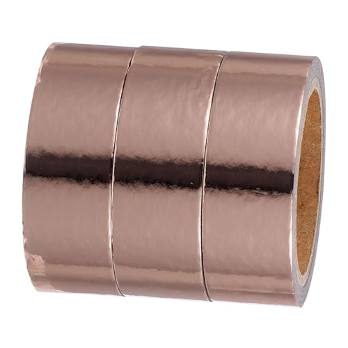 Gadpiparty 3 Rollen Selbstklebendes Metallic Washi Tape Roségold Dekorative DIY Klebebänder für Scrapbooking Karten Planer und Hochwertige Muster Leicht Reißen Gadpiparty 3 Rollen Selbstklebendes Metallic Washi Tape Roségold Dekorative DIY Klebebänder für Scrapbooking Karten Planer und Hochwertige Muster Leicht Reißen von Gadpiparty
