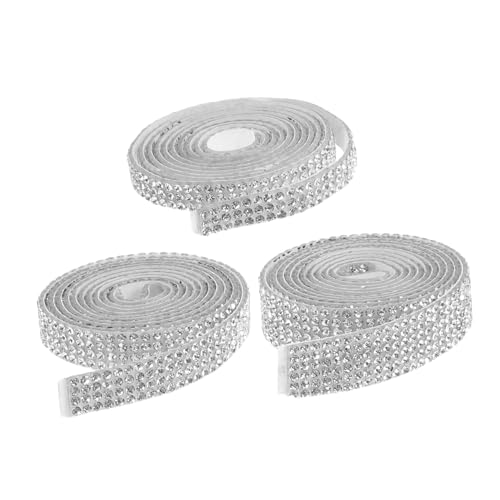 Gadpiparty 3 Rollen Selbstklebendes Strassband mit Funkelnden Strasssteinen Vielseitiges Dekoband für DIY Kleidung Schuhe Taschen Einfache Anwendung Schnelle Verschönerung von Textilien und Gadpiparty 3 Rollen Selbstklebendes Strassband mit Funkelnden Strasssteinen Vielseitiges Dekoband für DIY Kleidung Schuhe Taschen Einfache Anwendung Schnelle Verschönerung von Textilien und von Gadpiparty