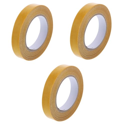 Gadpiparty 3 Rollen Starkes Doppelseitiges Klebeband für Teppiche Hohe Viskosität Rutschfest und Langlebig für Wände und Bodenbeläge mit Gelbpapier Raster für Präzises von Gadpiparty