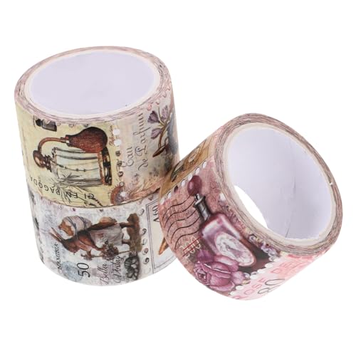 Gadpiparty 3 Rollen Vintage Briefmarken Washi Tapes Dekorative Klebebänder für Journaling Scrapbooking und Notizen für Kreative Diy Projekte und von Gadpiparty