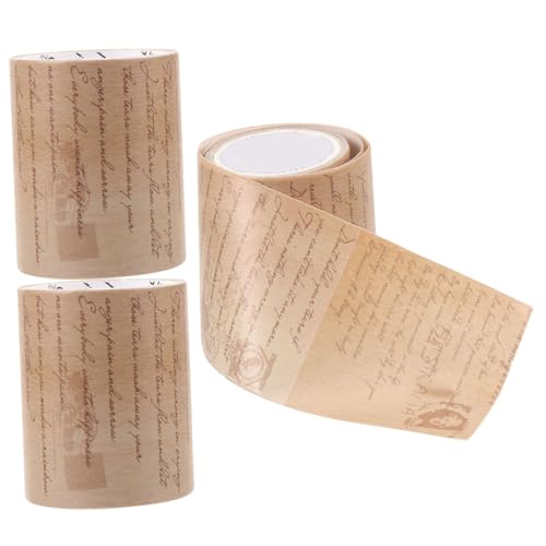 Gadpiparty 3 Rollen Vintage Washi Tape Dekoratives Papierband für Scrapbooking und Diy Vielseitig Einsetzbar für Planer Journale und Kreative Projekte von Gadpiparty
