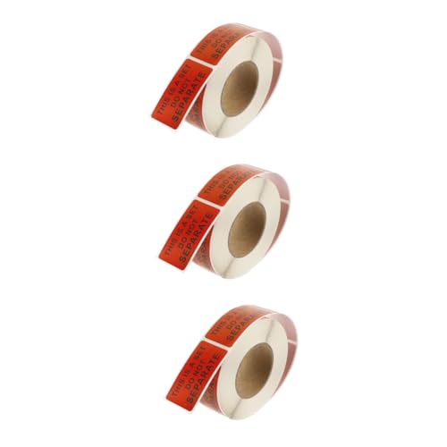 Gadpiparty 3 Rollen WARNUNGSLOGAN TAGS Versandpaketwarnaufkleber Warnschild für die Versandverpackung Warnlabel Verpackungsetiketten für den Umzug Aufkleber mit Warnhinweis für den Versand von Gadpiparty