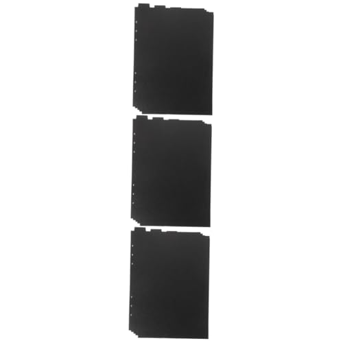 Gadpiparty 3 Sätze A5 Schwarze Partition Spitze Registerkarten Buchseite Ordnertrenner Ordnerteiler Mit 6 Löchern Notizbuchteiler Schulteiler Büroordner Pp Black 5 Stück * 3 von Gadpiparty