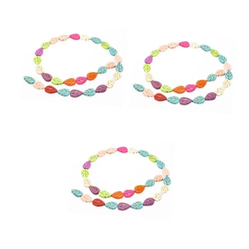 Gadpiparty 3 Sätze Achatsteinperlen Blattform Diy Schmuckzubehör Für Armbänder 27 Stücke * 3 von Gadpiparty