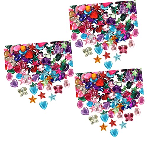 Gadpiparty 3 Sätze Acrylfarbene Diamanten Hotfix Bunt Basteln Juwelen Selber Machen Bling-edelsteine ​​herstellen Craft Strass Flatback Strasssteine ​​aufkleber 400 Stück * 3 von Gadpiparty