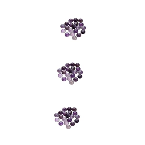 Gadpiparty 3 Sätze Amethyst Patch Schmuckzubehör Wohnung Basteln Halbkostbare Steine Perlen Zur Schmuckherstellung Cabochons Mit Flacher Rückseite Violett 20 Stück * 3 von Gadpiparty