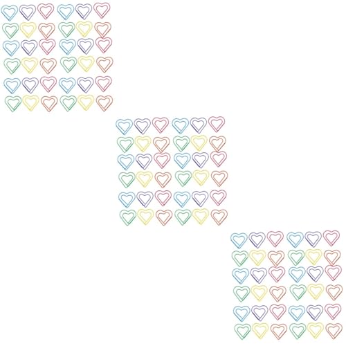 Gadpiparty 3 Sätze Boxed Love Shaped Büroklammern Praktische Und Kreative Memo Clips Für Schule Zuhause Und Büro Vielseitig Einsetzbar Einfach Zu Transportieren 48 Stück * 3 von Gadpiparty
