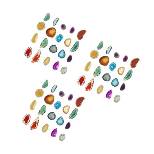 Gadpiparty 3 Sätze Bunte Achatscheiben Achatsteinscheiben Flache Achatscheiben Charms Charms Zur Schmuckherstellung Achate Achatscheiben Massenschlüssel 20 Stück * 3 von Gadpiparty