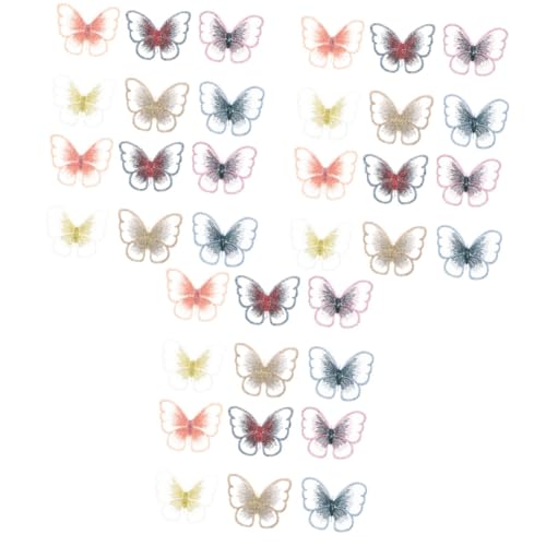 Gadpiparty 3 Sätze Bunte Stickerei Schmetterlings Patches Diy Aufnäher Zum Aufnähen Für Kleidung Taschen Jeans Und Mehr Lebendige Designs Für Kreative Bastelprojekte 60 Stück * 3 von Gadpiparty