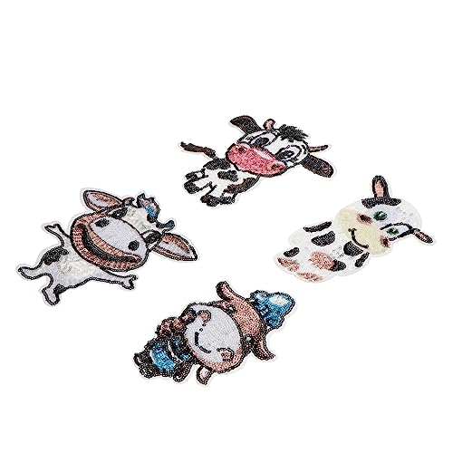 Gadpiparty 3 Sätze Cartoon Kuh Patches Niedliche Stickereien Für Kleidung Taschen Und Diy Deko Applikationen Für Modebekleidung 4 Stück * 3 Gadpiparty 3 Sätze Cartoon Kuh Patches Niedliche Stickereien Für Kleidung Taschen Und Diy Deko Applikationen Für Modebekleidung 4 Stück * 3 von Gadpiparty
