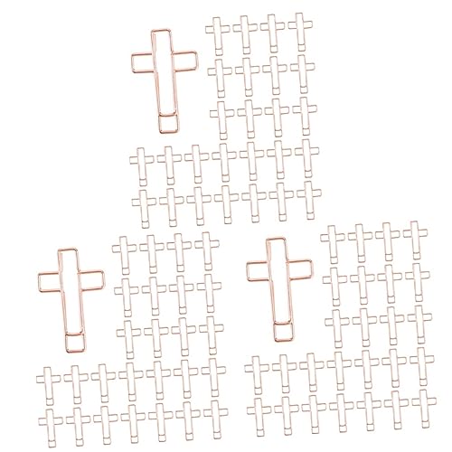 Gadpiparty 3 Sätze Dekorative Banknotenklemme Büroartikel Bürobedarf Karten Büroklammern Homeoffice-grundlagen Clips Geformt Kleine Papierklammern Kreuzstift Aus Metall Rose Gold 60 Stück * 3 von Gadpiparty