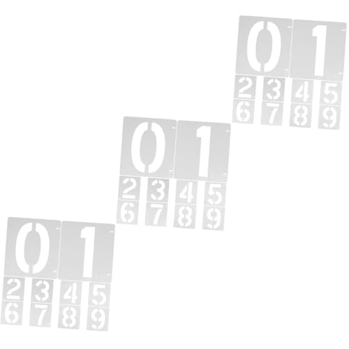 Gadpiparty 3 Sätze Digitale Vorlage Zahlenschablone Schablonen Vorlagen Schablone Zahlen Malen Digitale Schablone Für Das Haustier Weiß 10 Blätter * 3 von Gadpiparty