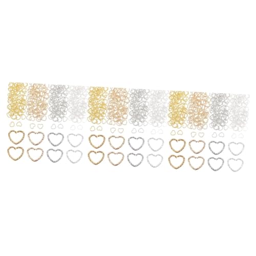 Gadpiparty 3 Sätze Diy Schmuck Zubehör Herzförmige Verbindung Ringe Für Armbänder Ohrringe Schlüsselanhänger Mobile Dekoration Und Basteln 320 Stück * 3 von Gadpiparty