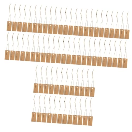 Gadpiparty 3 Sätze Elastisches Seiletikett Einzelhandel Etiketten Klein Gold Schild Für Tags Zum Etikettieren Von Taschen Papieretikett Kraftpapier Light Brown 100 Stück * 3 von Gadpiparty