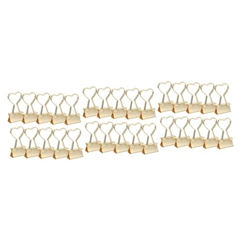 Gadpiparty 3 Sätze Elliot-ordner Miniclips Bindemittel Büroklammern Papier Binderclip Led Mittlere Heftklammern Mini-bindeklammern Dateiclips Metall Golden 10 Stück * 3 von Gadpiparty
