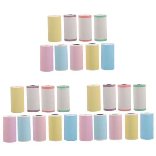 Gadpiparty 3 Sätze Farbaufkleber Drucker Aufkleberband Danke Mini Aufkleber Drucker Papier Klebrige Kleine Blankoaufkleber Aufkleber Etiketten Blankoetiketten 9 Rollen * 3 von Gadpiparty