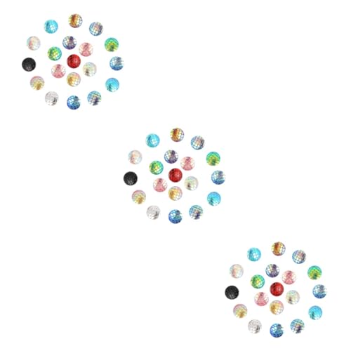 Gadpiparty 3 Sätze Farbige Fischschuppen Harz Cabochons Flache Rückseite Runde Diy Schmuckzubehör Für Kreative Handwerksprojekte Mixfarben 200 Stück * 3 von Gadpiparty