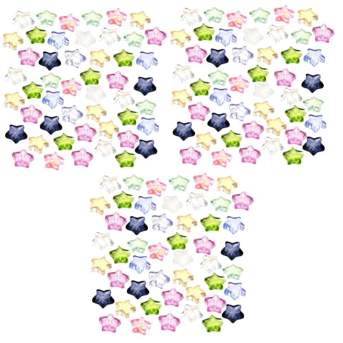 Gadpiparty 3 Sätze Fünfzackige Star Glasperlen Für Diy Schmuckherstellung Spacer Beads Für Armbänder Und Vielseitige Bastelperlen Bunten Designs 100 Stück * 3 von Gadpiparty