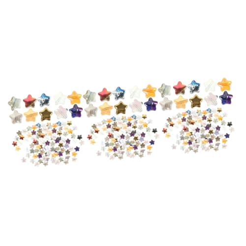 Gadpiparty 3 Sätze Glasperlen Sternform Diy Schmuck Spacer Perlen Für Armbänder Und Farbige Mischungen Für Kreative Bastelprojekte 200 Stück * 3 von Gadpiparty
