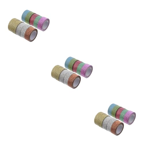 Gadpiparty 3 Sätze Glitzerband Klebeband Für Fotorahmen Klebriges Papierband Farbiges Klebeband Glanzband Blumendekoration Abdeckband Farbig Farbklebeband Japanisches Papier 10 Stück * 3 von Gadpiparty