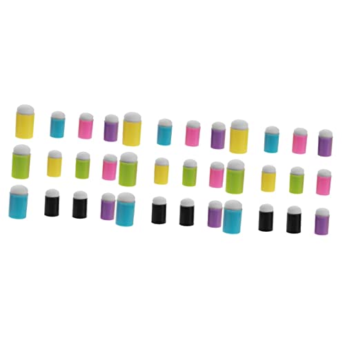 Gadpiparty 3 Sätze Graffiti Fingerschwamm Für Mal Und Nagelschwamm Regenbogen Kunst Set Zeichentusche Haushaltsschwamm Tintenstempel Tupfer Finger Tupfer Zeichen 12 Stück * 3 von Gadpiparty