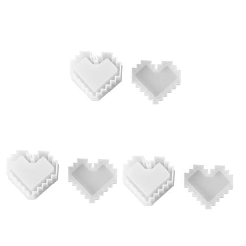 Gadpiparty 3 Sätze Herzförmige Silikonform für Diy Schmuck und Bastelprojekte Epoxidharz Gießform für Aufbewahrungsbox und Dekoration für Kreative und Handarbeiten von Gadpiparty