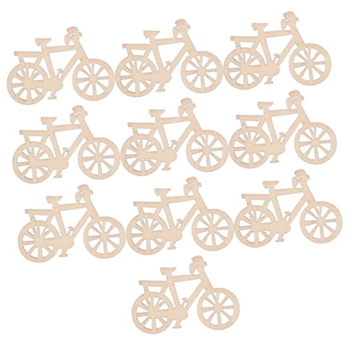 Gadpiparty 3 Sätze Holzfahrradfleck Fahrrad Requisiten Jumbo Chips Hartholz Unvollendet Fahrradausschnitte Kreatives Handwerksprodukt Fahrradfahrzeug Radtour -requisiten Beige 10 Stück * 3 von Gadpiparty