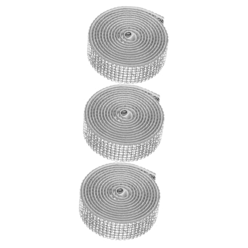 Gadpiparty 3 Sätze Klebstoff -strasssteine Strasssteine ​​aufkleber Streifen Dekoration Basteln Strasssteine ​​nähen Für Handwerk Hochzeit Bausatz Bastelset Bohrstange Weiß von Gadpiparty