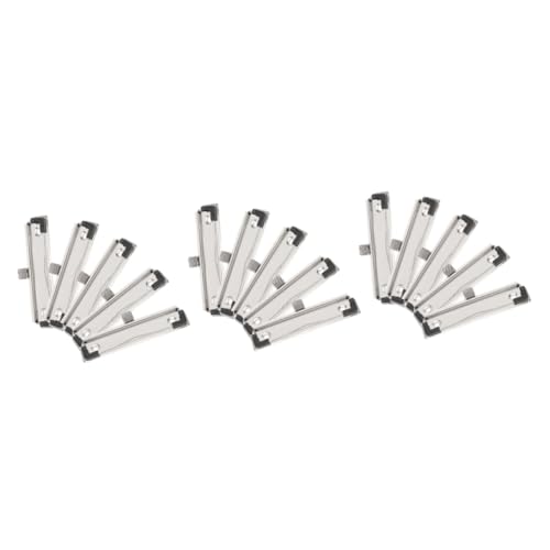 Gadpiparty 3 Sätze Klemmbrett-clip Robuster Clip Für Die Zwischenablage Zwischenablage-ordner Aluminium Klemmbrettklammern Aus Metall Clips Für Dateitafeln Silver 5 Stück * 3 von Gadpiparty