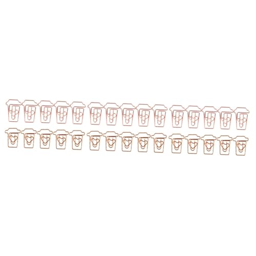 Gadpiparty 3 Sätze Kreative Büroklammern Im Kaffee Becher Design in Boxen Aus Langlebigem Für Notizen Und Lesezeichen in Gold Und Roségold 24 Stück * 3 von Gadpiparty