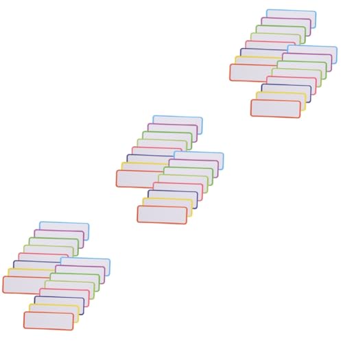 Gadpiparty 3 Sätze Magnetisches Etikett Magnetetiketten Etiketten Für Whiteboard Streifen Dünn Arbeiten Magnetische Whiteboard-etiketten Etiketten Für Namensschilder Aufkleber 54 Stück * 3 von Gadpiparty