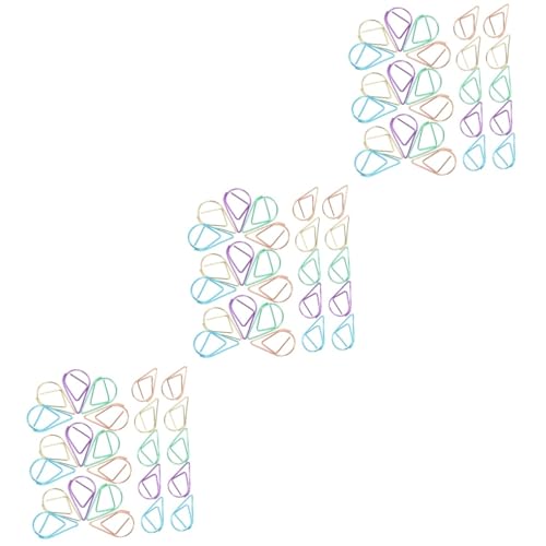 Gadpiparty 3 Sätze Metall Büroklammern in Einzigartigen Formen Papierklammern Rosa Gold Grün Blau Gold Für Büro Schule Und Kreative Projekte Für Notizen Und Diy 100 Stück * 3 von Gadpiparty