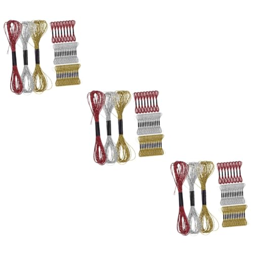 Gadpiparty 3 Sätze Metallic Stickgarn Bunte Diy Nähfäden Für Handarbeit Basteln Und Sticken Lange Hochwertige Garnrollen Für Kreative Projekte 36 Rollen * 3 von Gadpiparty