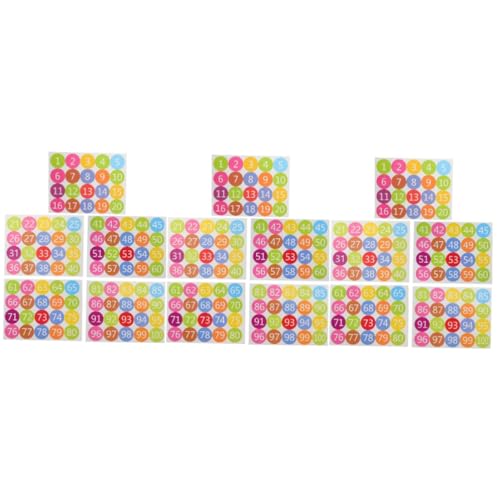 Gadpiparty 3 Sätze Nummernaufkleber Nummerierte Aufkleber Etiketten Für Aufbewahrungsboxen Groß Bücherregal Bodenpunkte Für Klassenzimmer Aufklebernummern Papier 100 Stück * 3 von Gadpiparty